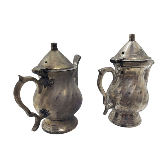 Vintage Silver Plated Miniature Tea Set Coffee Tea Pot Tray Creamer Sugar - Picture 14 of 16